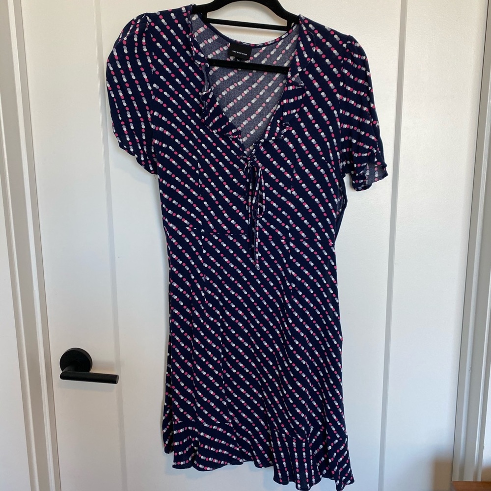 Who What Wear flowy dress with fun dot pattern